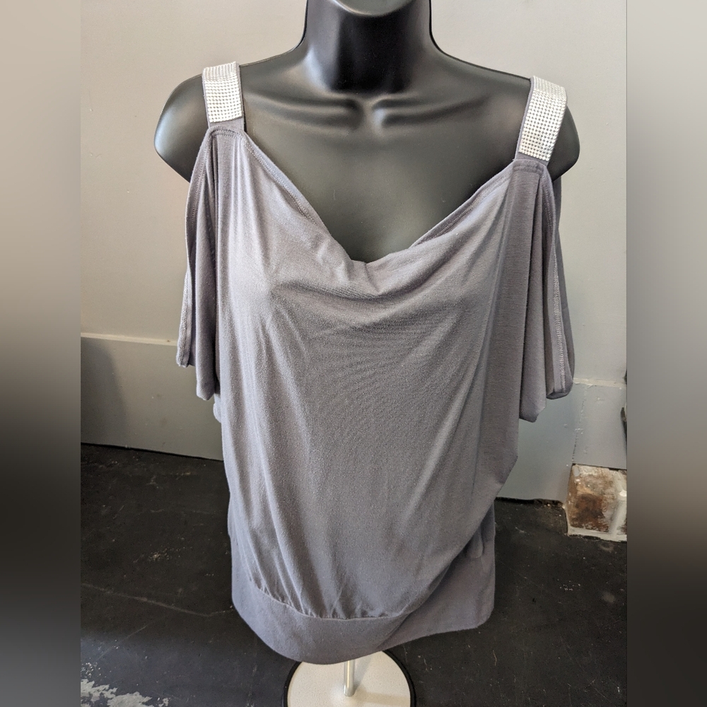 Medium Women's Wine Gray Eyelash Couture Tank Top